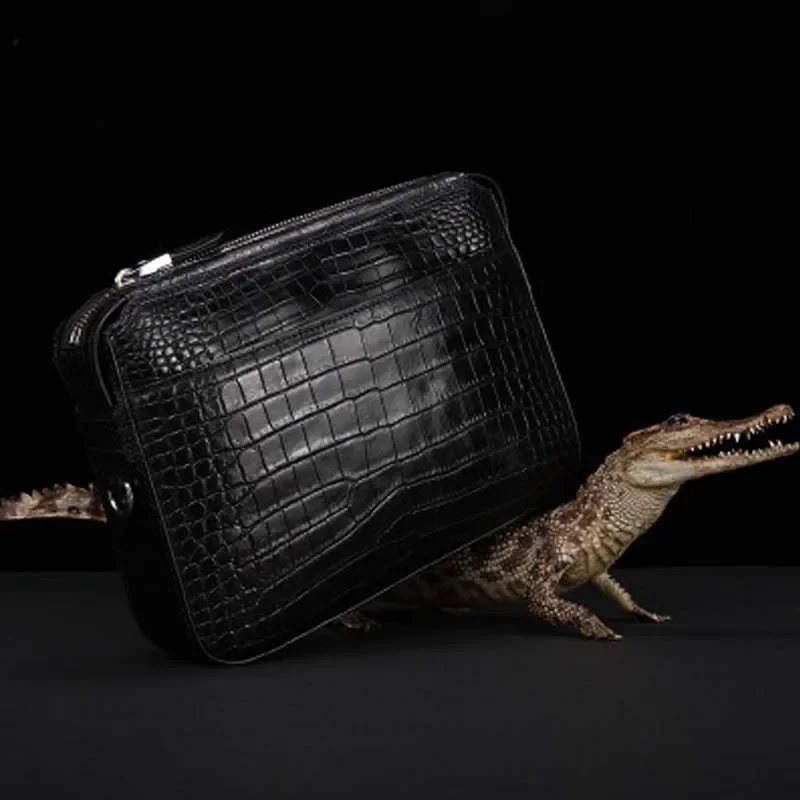 

yuee crocodile bag male No stitching men wallet business men clutch