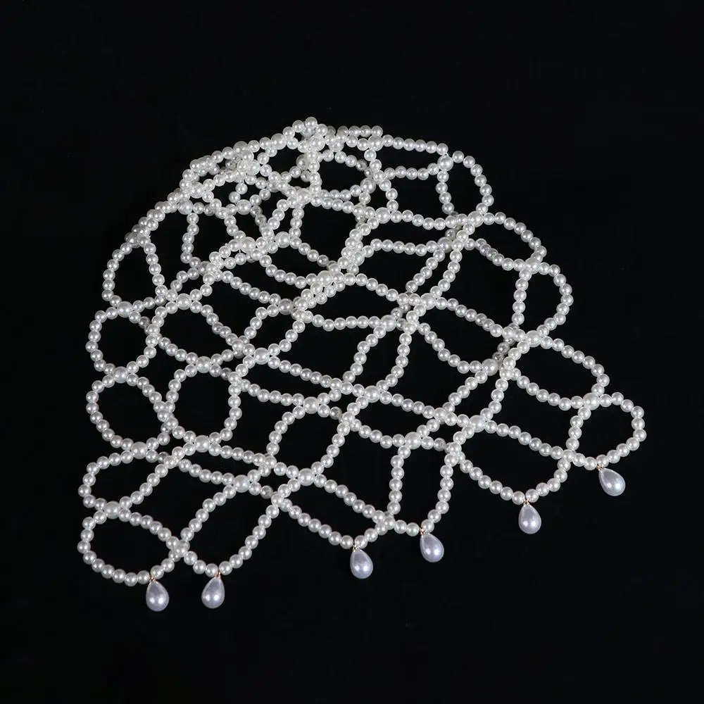 

Fashion White Pearls Hairband Luxury Bride Pearls Head Chain Wedding Handmade Boho Headband Jewelry Accessories