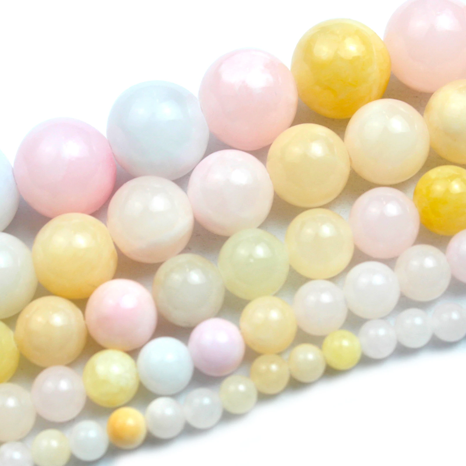 Natural Stone Colorful Chalcedony Beads Round Loose Beads 4mm 6mm 8mm 10mm 12mm For DIY Necklace Bracelet Jewelry Making