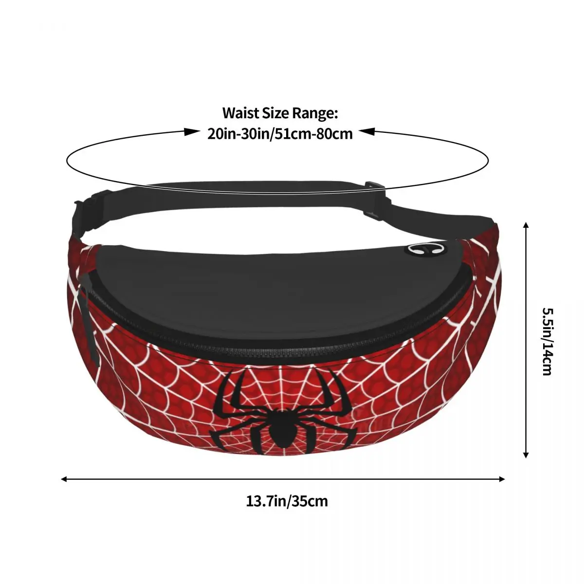 Custom Spider Man Cartoon Superhero Fanny Pack, Crossbody Cintura Bag, Phone Money Pouch, Ciclismo, Camping, Homens, Mulheres, Legal