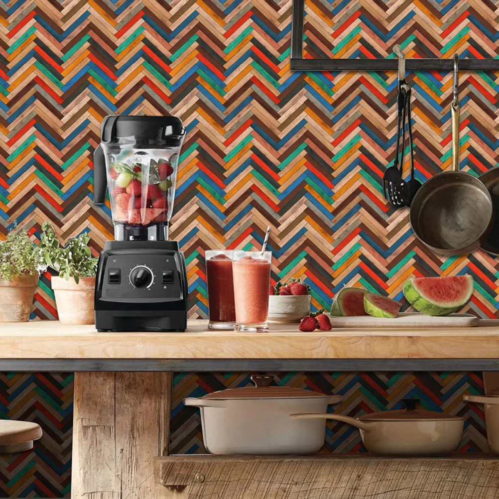 

20Pcs PVC Wood Grain Tile Stickers Peel Stick Waterproof Removable Kitchen Bathroom Wall Tiles Decor Decals Home