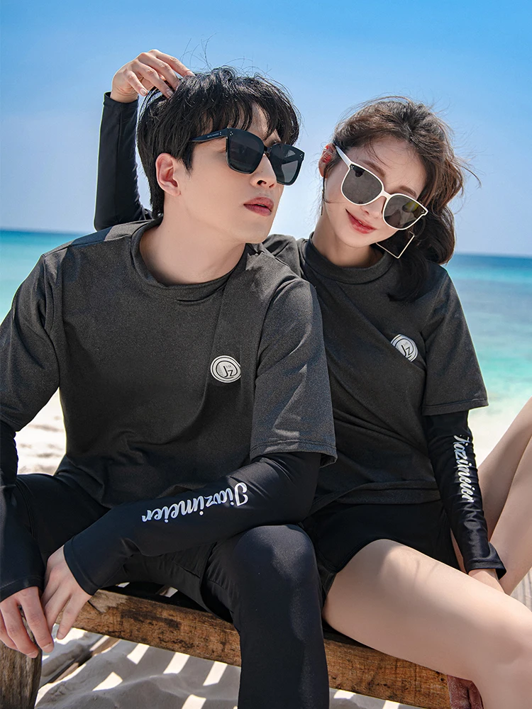 

Мужской гидрокостюм с длинными рукавами, быстросохнущий, для серфинга, дайвинга, теплый купальный костюм, комплект для плавания, гидрокостюм от медуз, комплект для пар