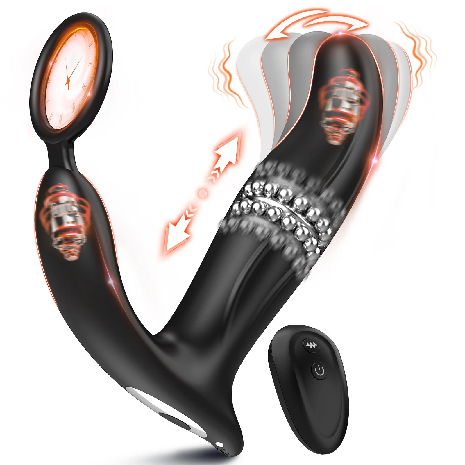 Wiggling Sex Toys Anal Vibrator, Adult Toys Sex Toy for Men Prostate Massager Sex Toys Butt Plug Dildo Anal Beads Enema Products
