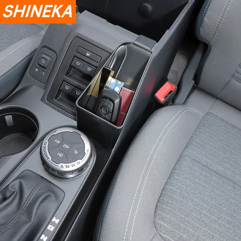 SHINEKA Stowing Tidying Car Armrest Box Side Storage Box Organizer Tray for Ford Bronco 2021 2022 2023 Up Interior Accessories