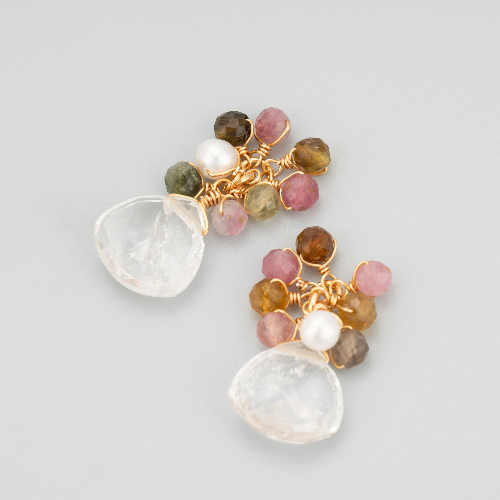 GUFEATHER,2pcs/lot,MI07,jewelry accessories,18k gold plated,copper,natural stone,hand made,diy pendants,jewelry making image 5