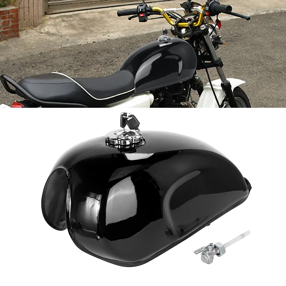 Serbatoio universale personalizzato da 9 litri / 2,4 galloni per moto Cafe Racer, per Honda, Yamaha, BMW, Kawasaki