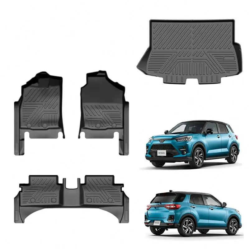 KQX Wholesale Left Right Hand Drive 5d TPE Car Floor Mats FOOT MAT for  Raize 2022