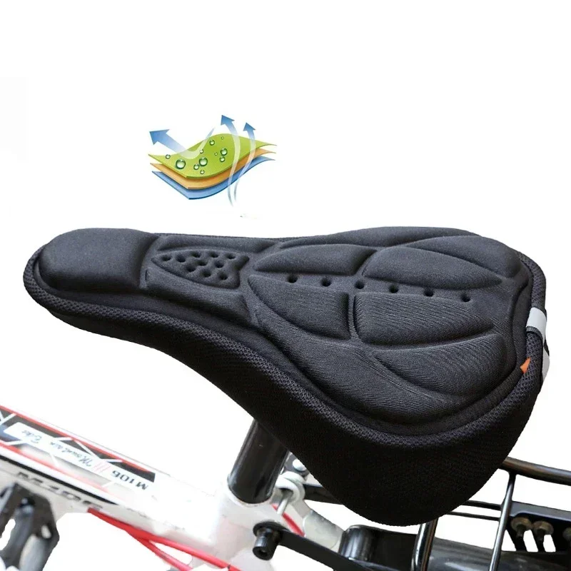 غطاء وسادة ناعم ثلاثي الأبعاد للدراجة، وسادة مقعد الدراجة السميكة، غطاء سرج مريح، وسادة الدراجة لملحقات الدراجة الجبلية