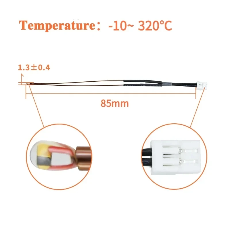 20v 80w grzałka patronowa 320 ℃ termistor do Neptune Neptune 4 Plus Hotend Neptune 4 Max Hotend ulepszony zestaw ceramiczny ogrzewanie