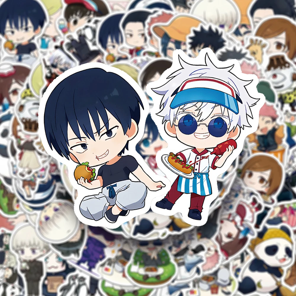 

10/30/50pcs Jujutsu Kaisen Anime Cute Satoru Gojo Stickers DIY Notebook Phone Helmet Bike Waterproof Kawaii Kid Sticker Toy Gift
