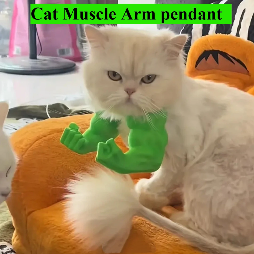 

Cat and Dog Funny Muscle Arm Pendant Birthday Party Halloween Neck Pendant Hulk Arm Toy Cosplay Costume Props Dog Accessories