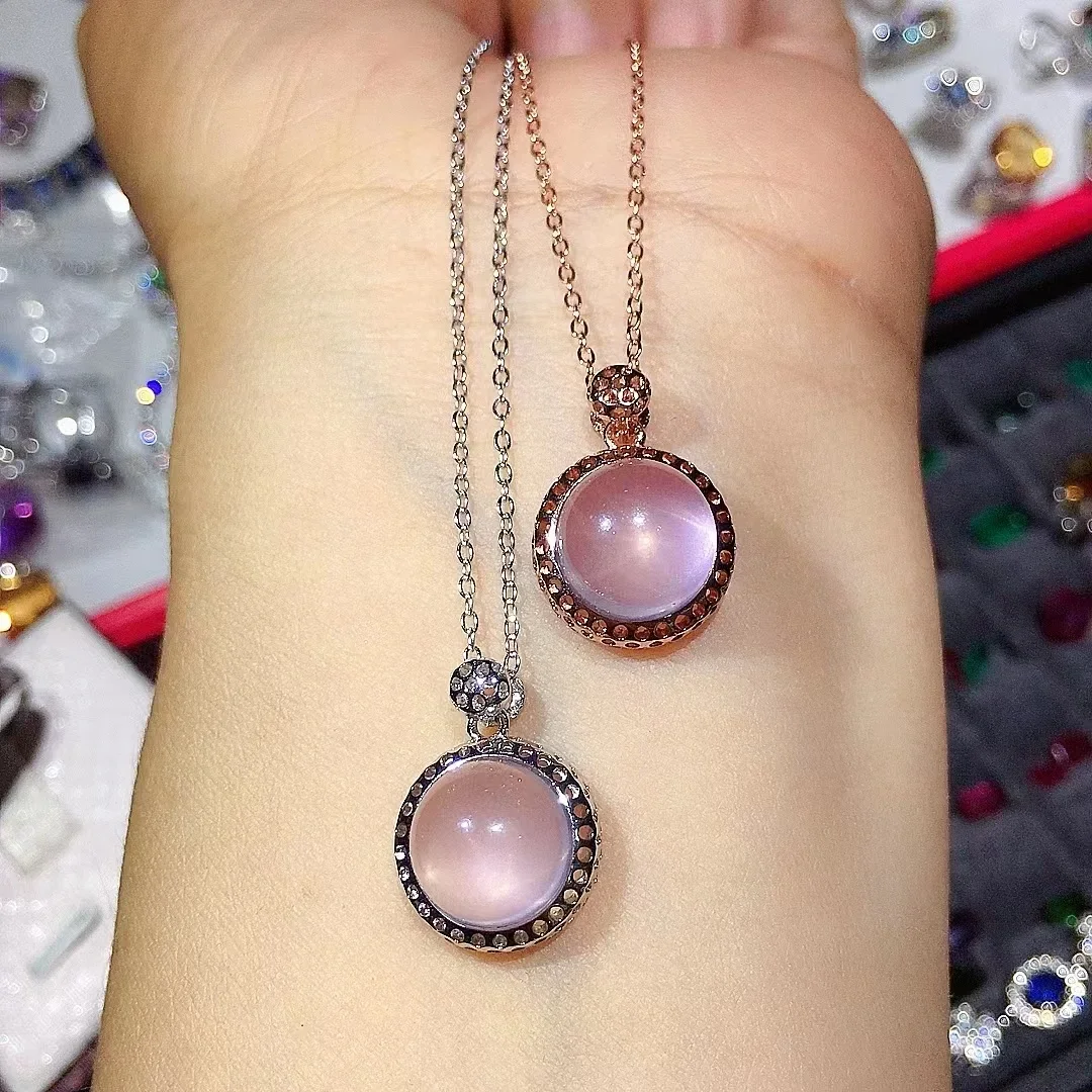 

Подвеска из натурального розового кварца всего 8 карат, 10 мм * 10 мм, ожерелье из розового кварца, подвеска для повседневного ношения, ювелирные изделия из серебра 925 пробы с розовым кварцем