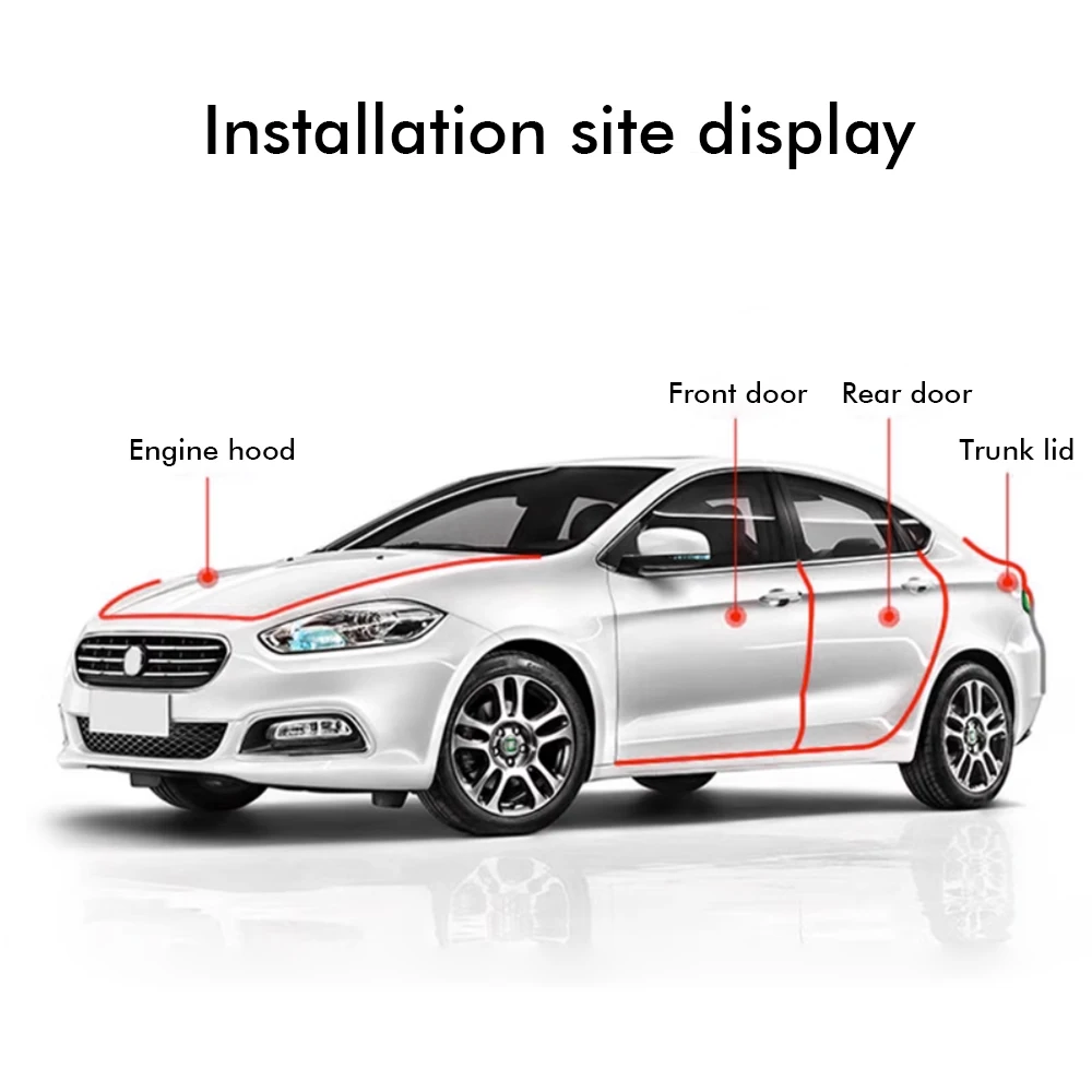 5M Bordo della portiera dell\'auto Tipo U Trim Striscia di protezione antigraffio in gomma per modanatura auto Striscia di tenuta Adesivo