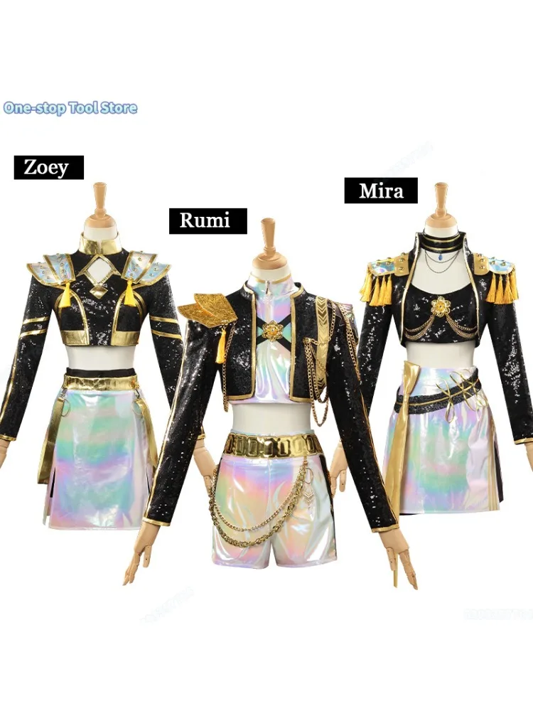 Anime Film K-Pop Zoey Rumi Mira Cosplay Kostuum Idool Meisje Uniform Pruik Rollenspel Halloween Carnaval Outfits - afbeelding 2