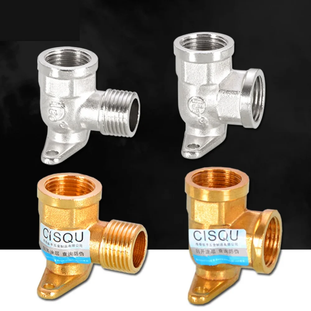 Brass Wall Plate Elbow 90° Bend 20mm Compression x 1/2" BSP Thread Tap Connector 1/2/5/10Pcs