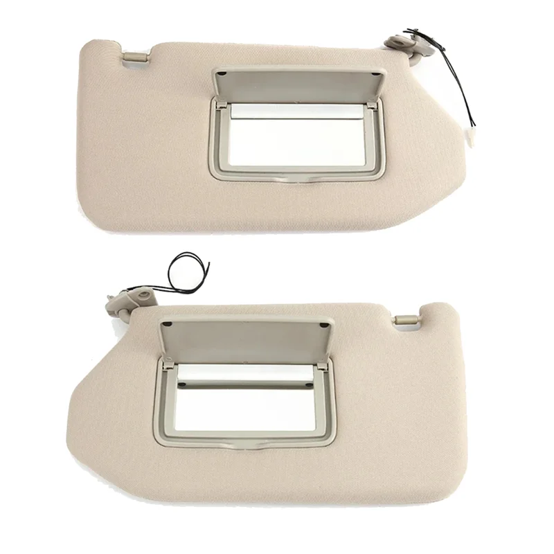 

1Pair Sunshade W/ Mirror Light 96400-9PB0A 96400-9PB0B For Pathfinder Infiniti QX60 JX35 13-19 Beige