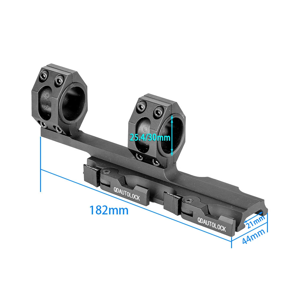 25.4-30mm Quick Release Dual Ring Scope Mount Tactical Cantilever Quick Detach Rifle Picatinny Rail Airsoft Hunting Accessories