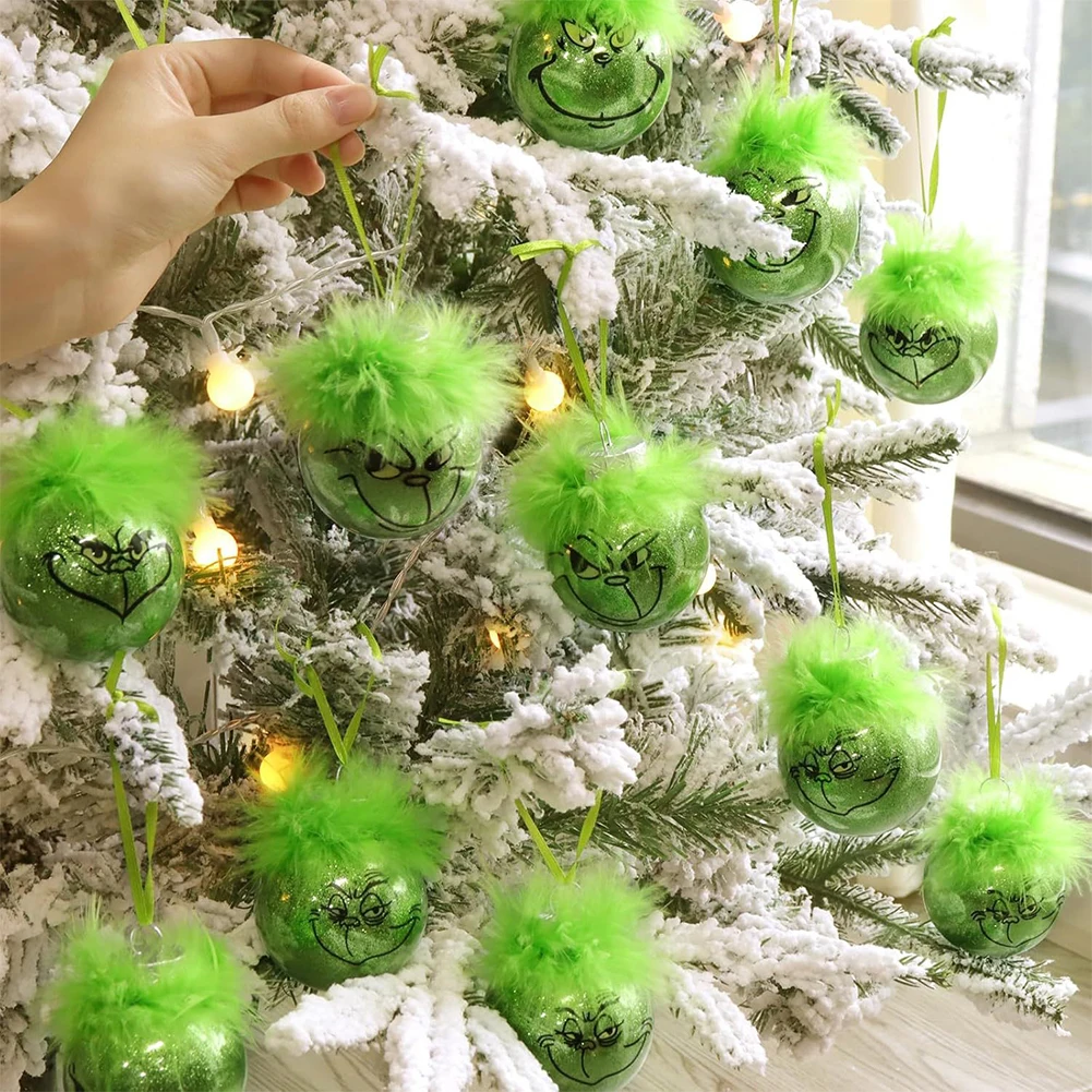 12pcs Christmas Balls Ornaments Tree Decorations Christmas Tree Ornaments Decor for Tree Fireplace Home School Christmas Decor