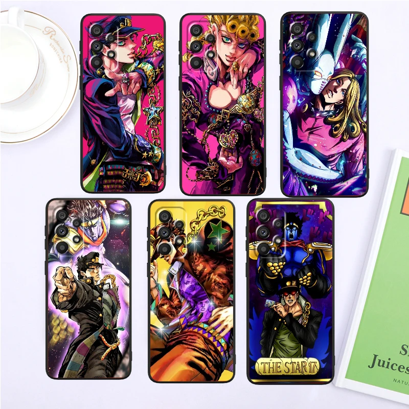 JoJo's Bizarre Adventure Anime For Samsung Note 20 10 Ultra Plus A31 A14 A12 A70 A34 A25 A04 A05 A15 A24 5G Black Back