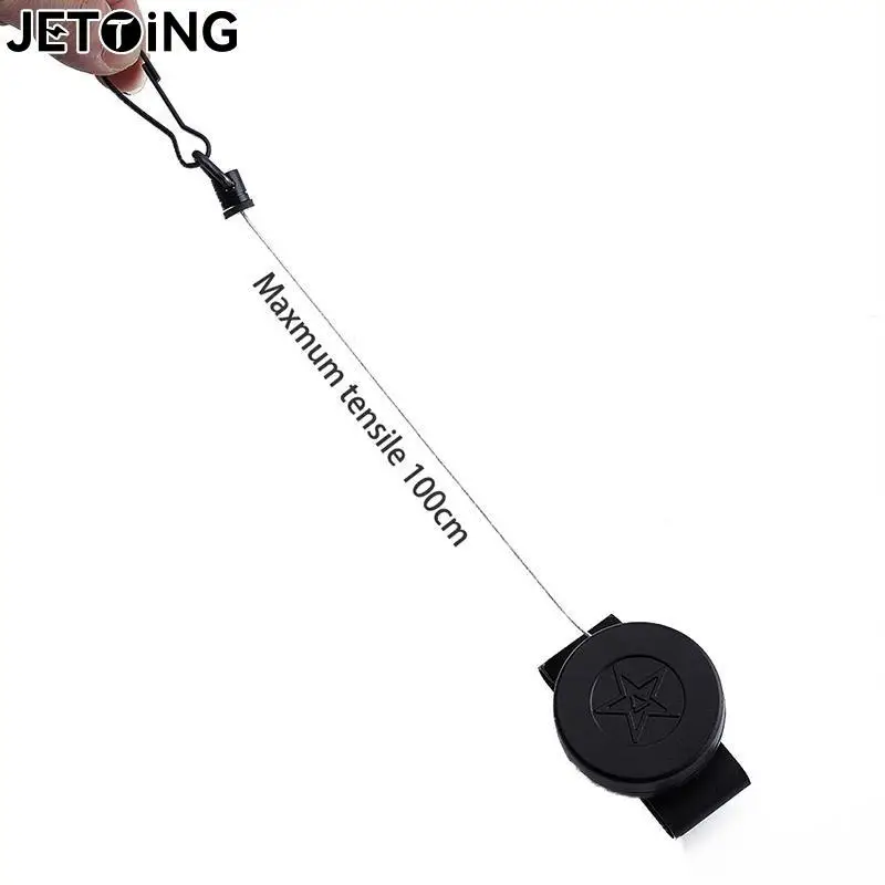 Taktische Keychain 100CM Draht Seil Camping Teleskop Einbrecher Kette Schlüssel Halter Outdoor Schlüssel Ring Rückkehr Versenkbare Schlüssel Kette