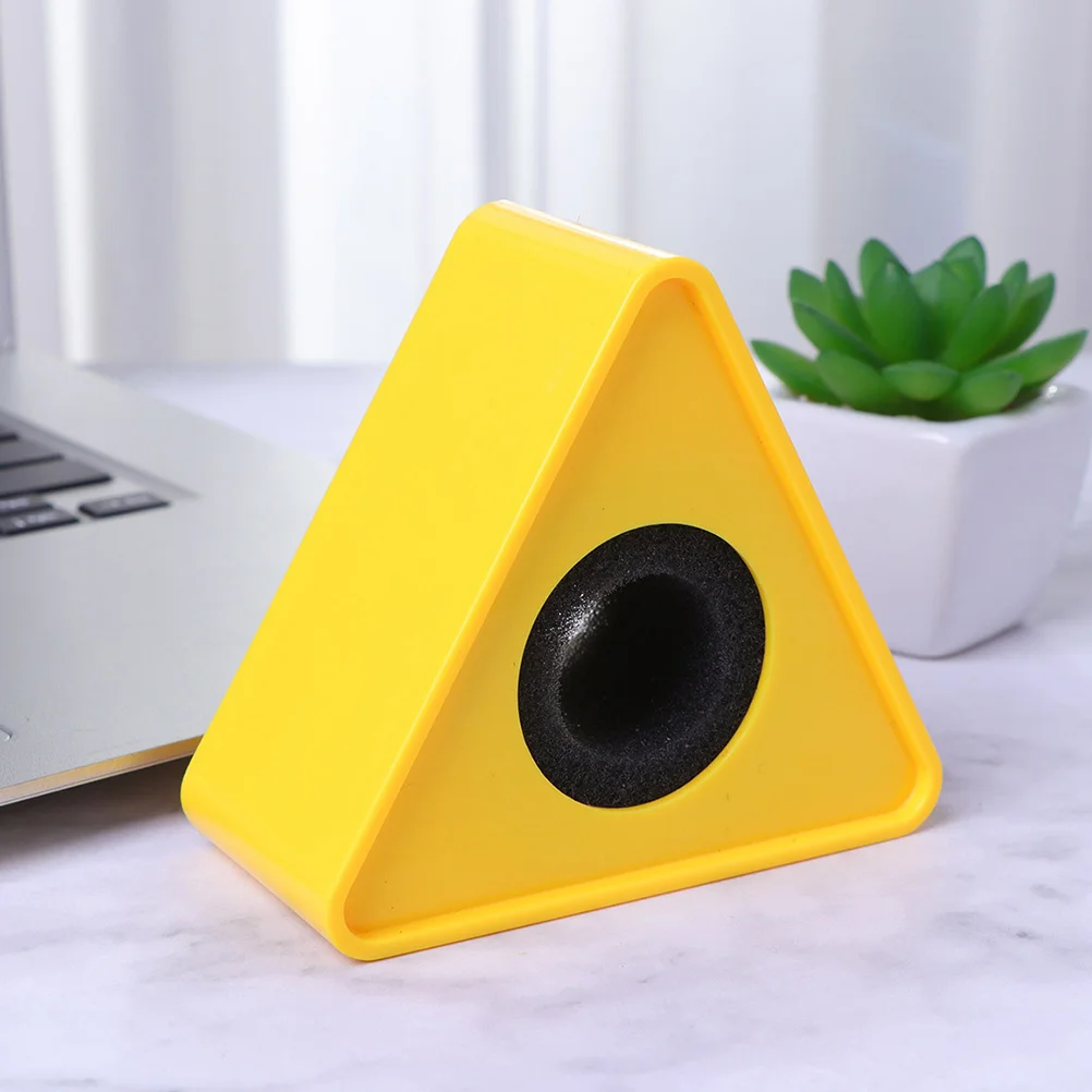 

2pcs Yellow Triangle Abs Injection Molding Microphone Station Logo Flag For Professional Interview Mic Portable Dj Equipment