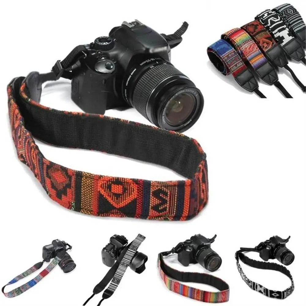 حزام كاميرات SLR DSLR متين عالمي مضاد للانزلاق وقابل للتعديل وحزام كتف للكاميرا العتيقة