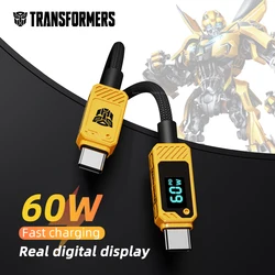 Transformers TF-A18 PD 100W / 60W Fast Charging Type C To USB C Cable Type-C Nylon Cord USB-C Wire For Macbook Samsung Huawei