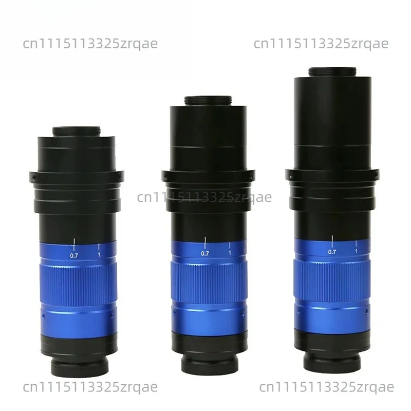 Objectif de microscope monoculaire à zoom optique 8X, optique parallèle semi-apochromatique pour appareil photo numérique à monture C