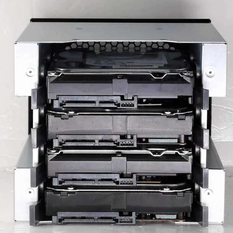 4-Bay Large Capacity HDD Hard Drive Cage Rack 5 Inch 3 X Optical Drive Bays To 3.5 Inch SAS SATA Hard Drive Tray Caddy