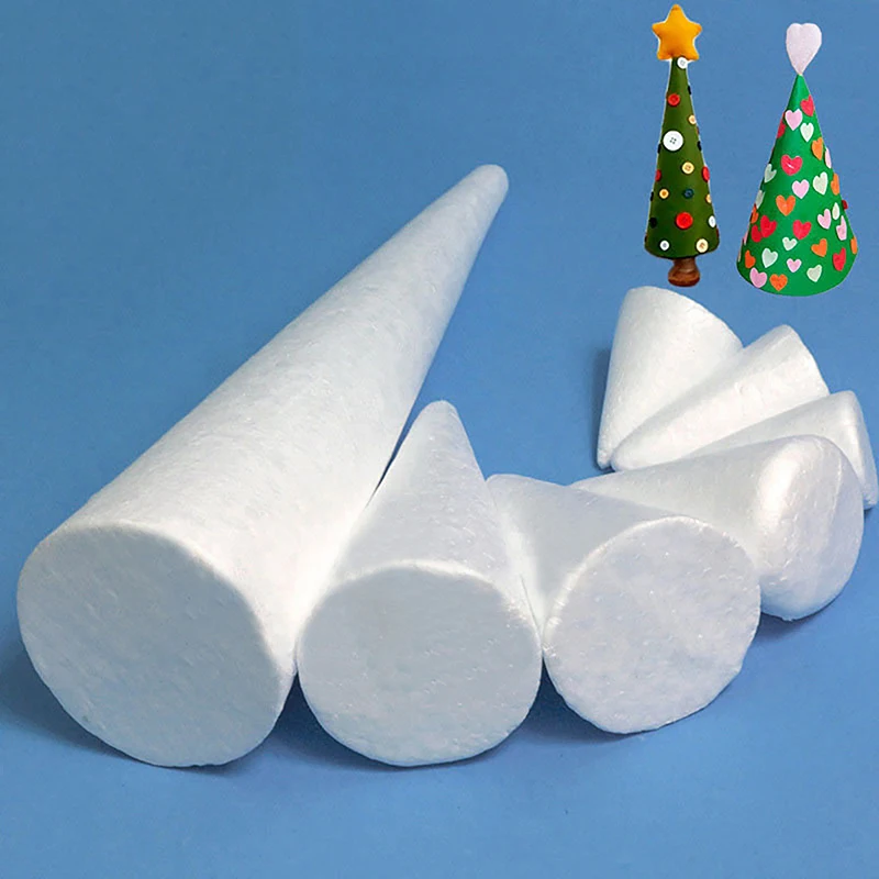 Christmas Tree Polystyrene Foam Tip Cone Craft DIY Materials Handmade Party Celebration Festival Decoration Kids Toy