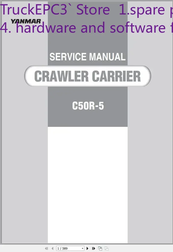 

TruckEPC3 Yanmar Construction 2023, руководство по обслуживанию и каталог запчастей, 3,07 ГБ PDF