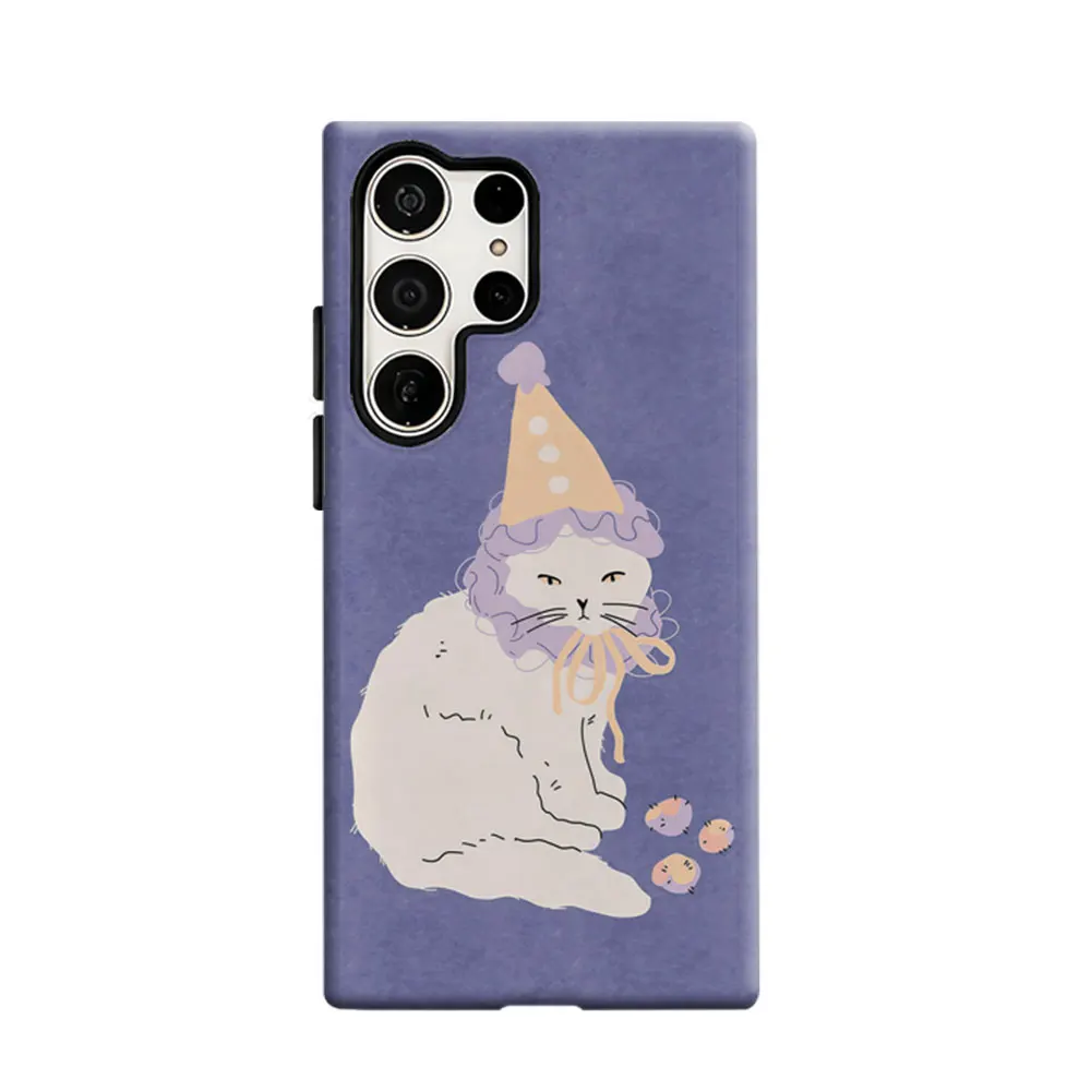 CaseLumi Phone Case For Samsung Galaxy S25 S24 S23 Ultra Plus HD Hard Party Kitty Double Layer Cover Film Shell