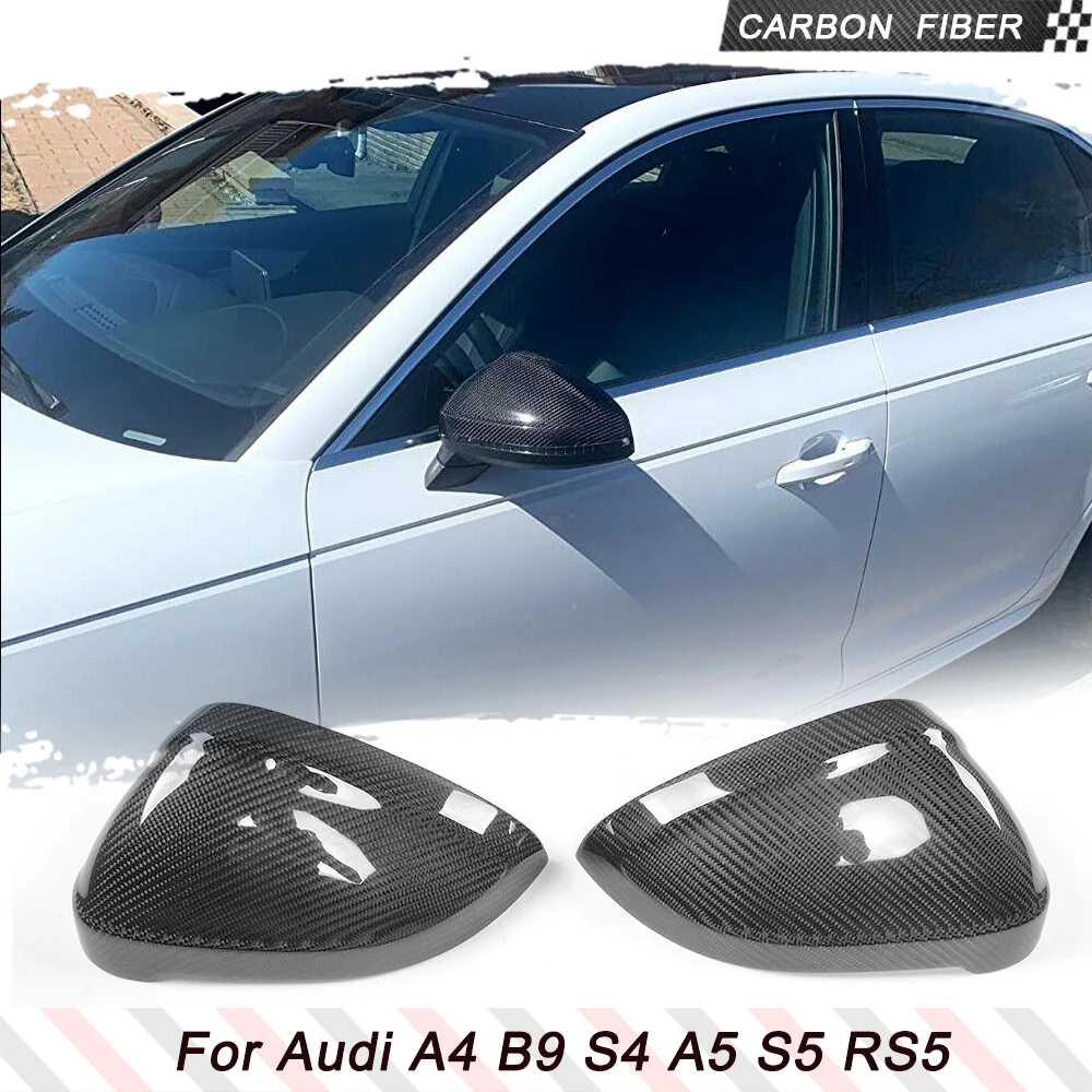 

Carbon Fiber Car Mirror Covers for Audi B9 A4 S4 A5 S5 RS5 2017-2019 2PCS Car Side Replacement Mirror Cover Cap Factory Outlet