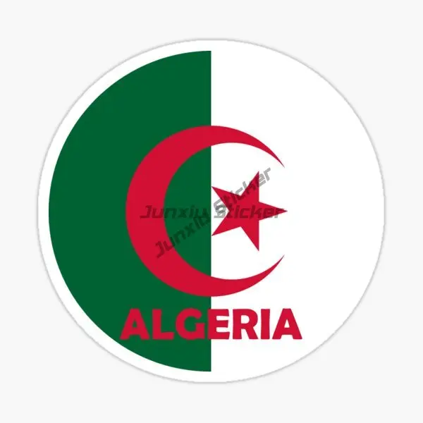 

ALGERIA Map National Flag and Emblem Vinyl Self-adhesive Car Stickers DIY Applique Self-adhesive Waterproof Decal Accessories