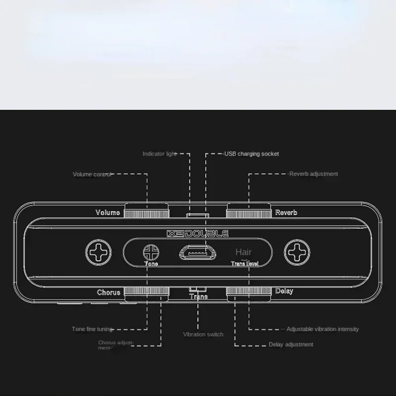 Ukulele Pickup Built-In Chorus Delay Reverb Effects Soundhole Dual Channel Pick Up System Acoustic Ukulele Accessories