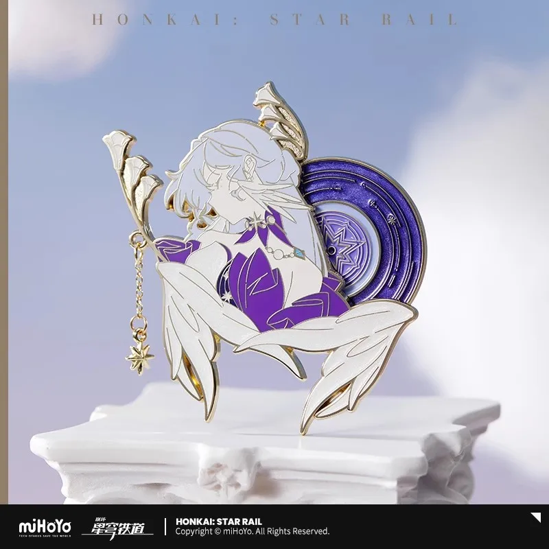

Game Honkai Star Rail Official Genuine Product Robin Themed Accessory Metal Badge Halloween Christmas DIY Gifts Cosplay Ornament