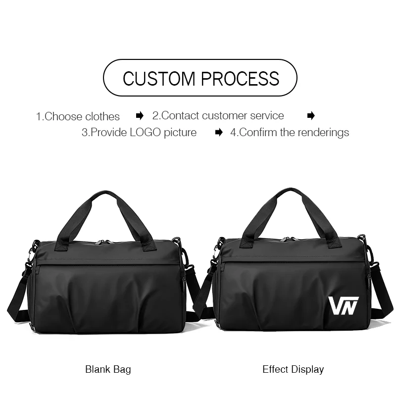 Custom logo Sports Bag Travel Handbag Independent Shoe Compartment Sports Fitness Weekend bag personality customization