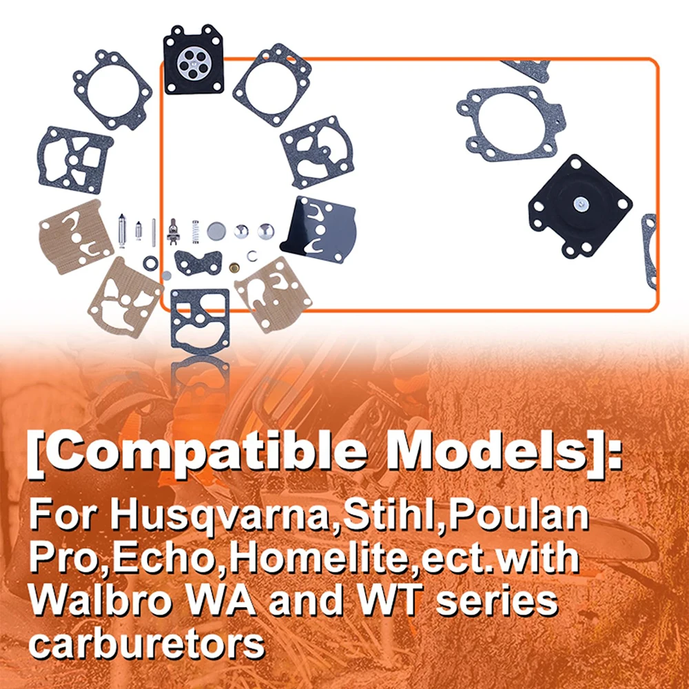 Carburetor Repair Rebuild Kit For Walbro K20-WAT Husqvarna 55 51 455 460 Rancher Echo Poulan Pro Homelite Stihl 026 Chainsaw