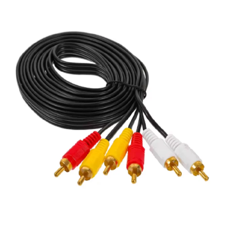 

20m 15m 10m 3RCA Male to 3 RCA Male Plug Splitter cable 3AV 3RCA Adapter Splitter Cable Audio TV DVD Video Adapter AV RCA Cable
