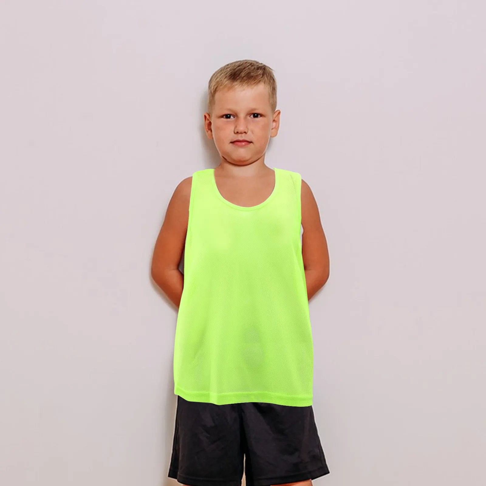 

6Pcs Football Training Vests Breathable Fluorescent Soccer Pinnies Lightweight Sports Jerseys for Soccer Basketball Team Games