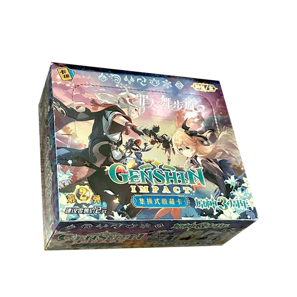 Latest Genshin Impact Cards Anime TCG Rare Character Card Box Children\'s Toy Birthday Gift