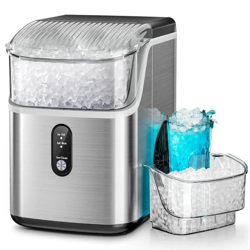 Cube with Self-Cleaning Sonic Ice Maker Countertop Home Kitchen