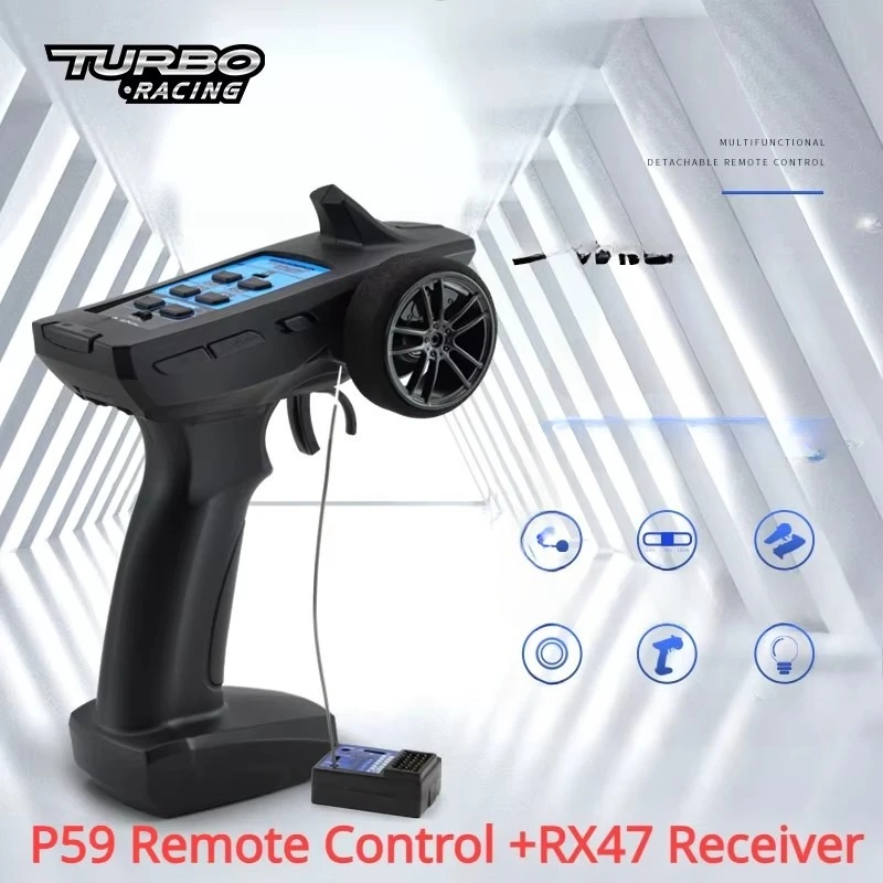 P59 TURBO RACING RC Model Car/Marine Parts Six-channel Removable 2.4G Remote Control