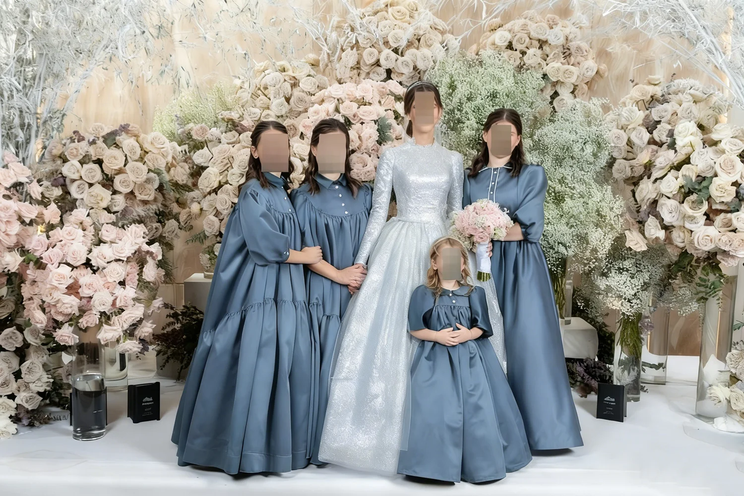 Ivory Bridesmaid Dress Flower Girl Dress For Wedding Satin High Waist Kids Birthday Party First Comuunion Ball Gown Customized