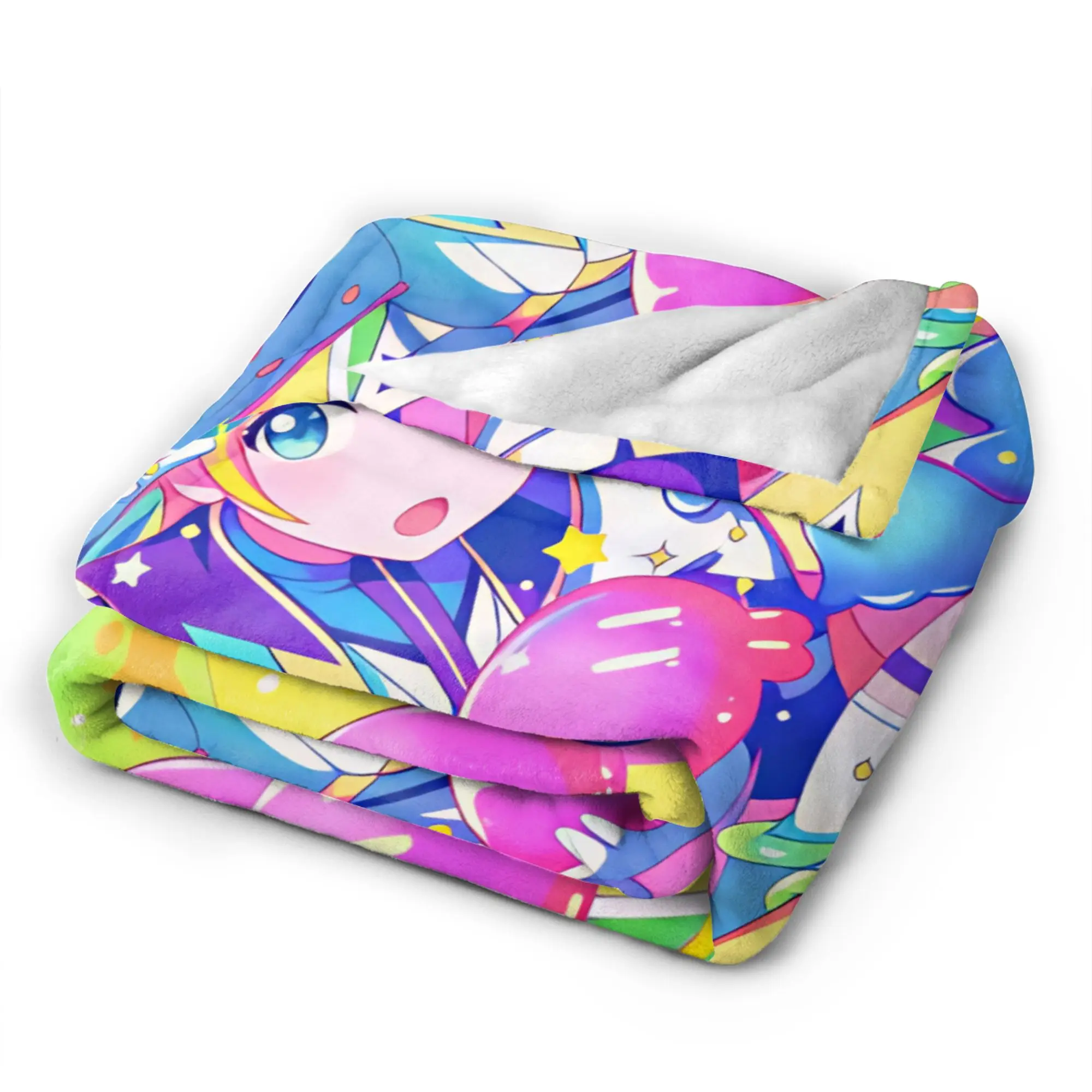 Project Sekais Blanket  Warm Aesthetic Plush Throw Blanket For Kids Bedroom Flannel Bedspread Bed Cover