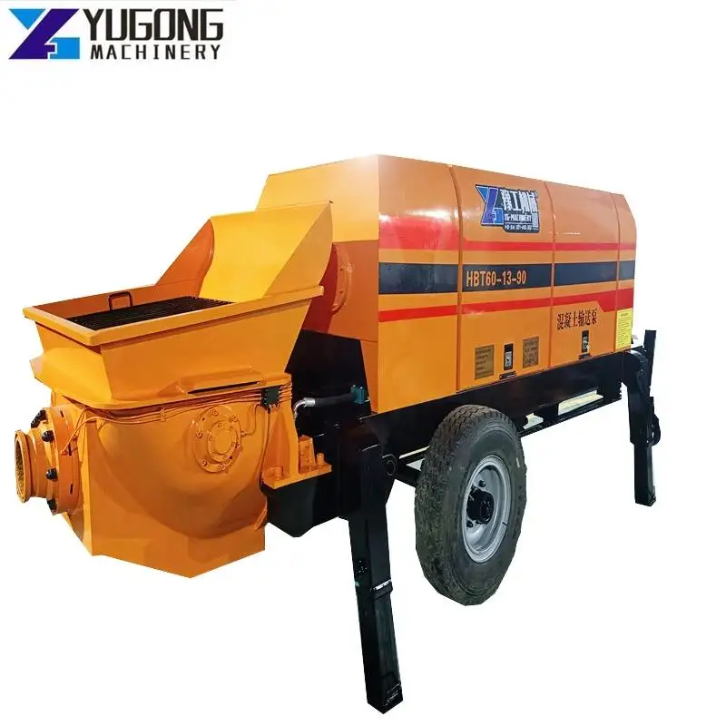 YG Concrete Pump Machine Truck Diesel Concrete Pump Engineering Reinforcement Grouting Concrete Mortar Conveying Pouring Pump