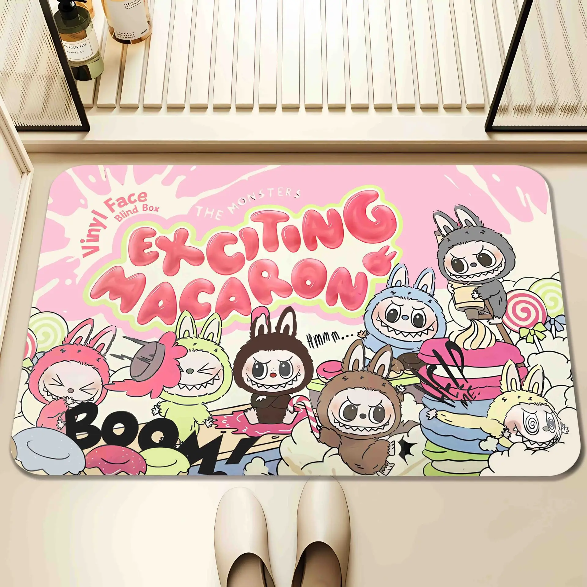 Labu cloth cute cartoon diatomite bathroom absorbent quick-drying stain-resistant easy care foot mat spot