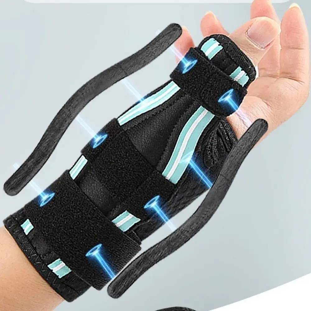 with Dual Support Strip Thumb Brace Adjustable Sprain Support Wrist Spica Splint Effective Breathable Wrist Brace Support