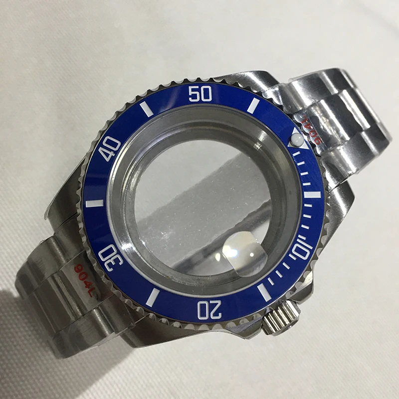 10ATM Diving 40mm Case NH35 Sapphire For Seiko NH35 NH36 NH38 NH34 Movement For 28.5mm Dial Dial Steel Bracelet 120 clicks bezel