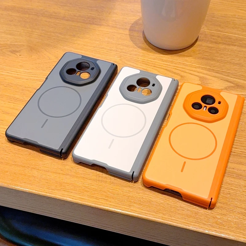 Etui na telefon Honor Magic V3 VS3, matowe, z delikatnym wzorem, magnetyczne, składane, odporne na wstrząsy i utlenianie. — zdjęcie produktu 6